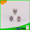 shot glass with skull design,high quality clear shot glass